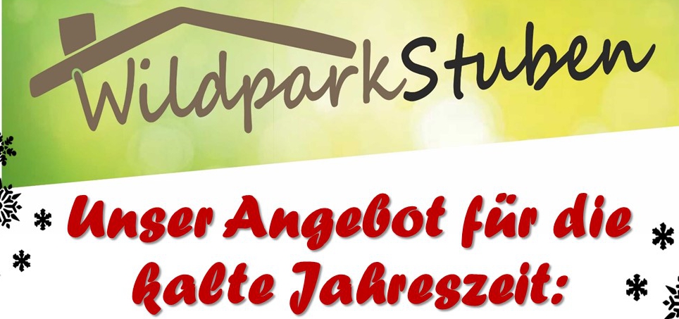 Teaser für das Angebot der Wildpark-Stuben für die kalte Jahreszeit