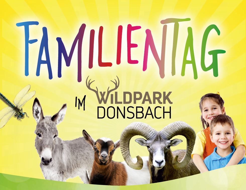 Werbebild für den Familientag im Wildpark Donsbach